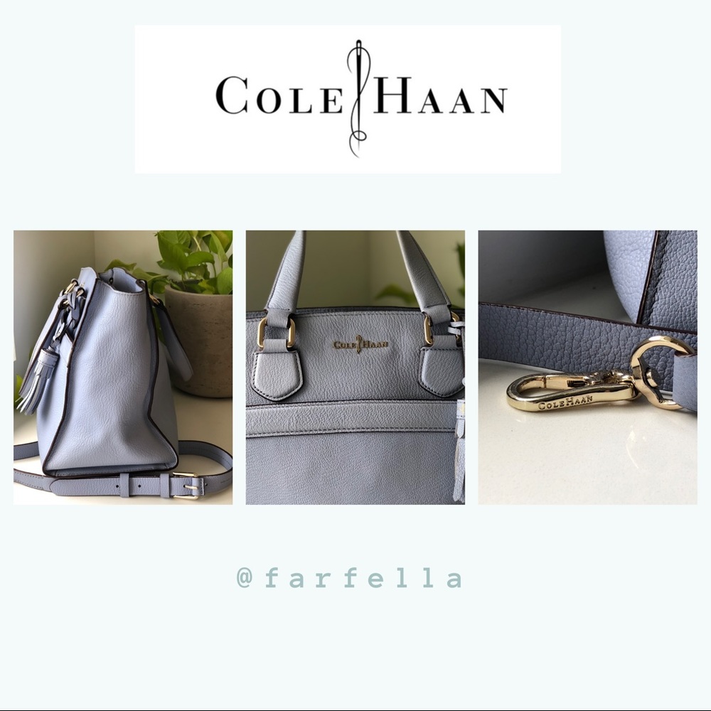 Posh and sleek Cole Haan light purple handbag